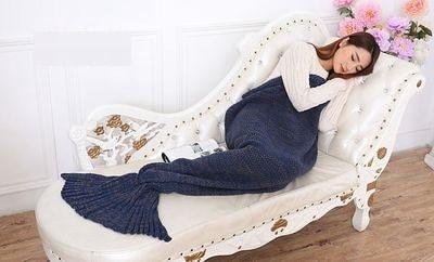 Mermaid Tail Knitted Crochet Sleeping Blanket