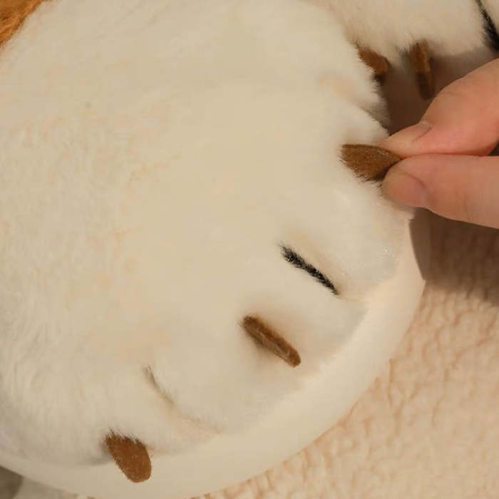 Cute Tiger Paw Fluffy Furry Winter Home Slippers