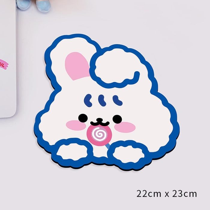 Kawaii Bear Rabbit Cartoon Illustration Antislip Mouse Mad