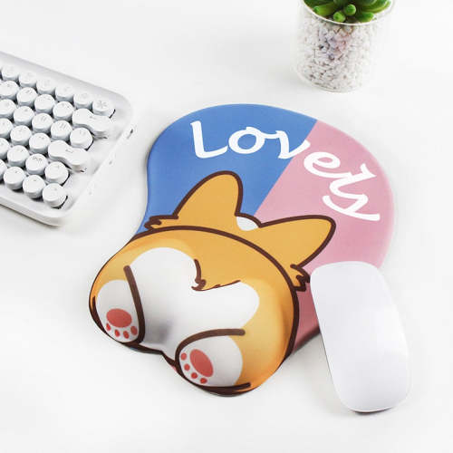 Kawaii 3D Corgi Silicone Non-Slip Mouse Pad