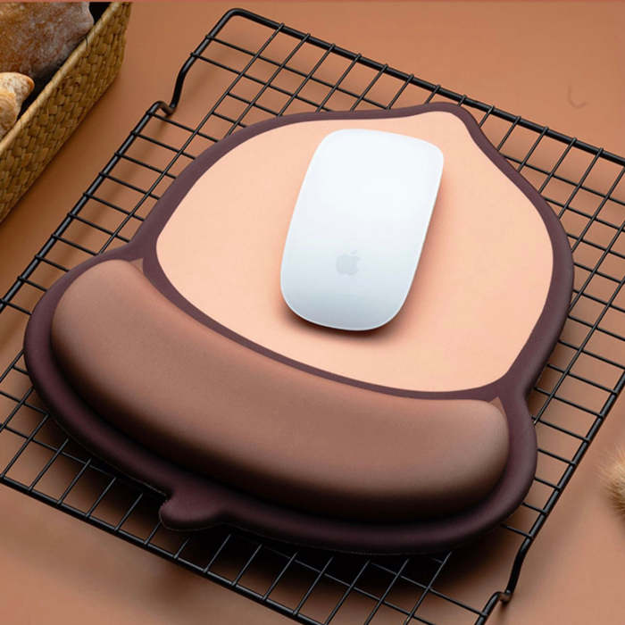 Cute 3D Chestnut Ergonomic Silicone Mouse Pad