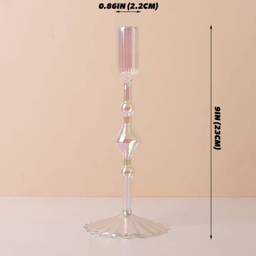 Iridescent Glass Candle Holder