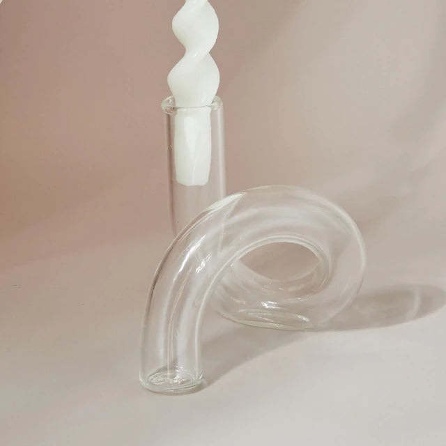 Curved Tube Candle Holder