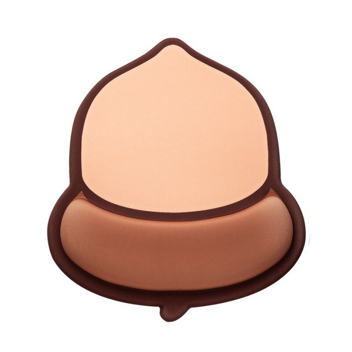 Cute 3D Chestnut Ergonomic Silicone Mouse Pad