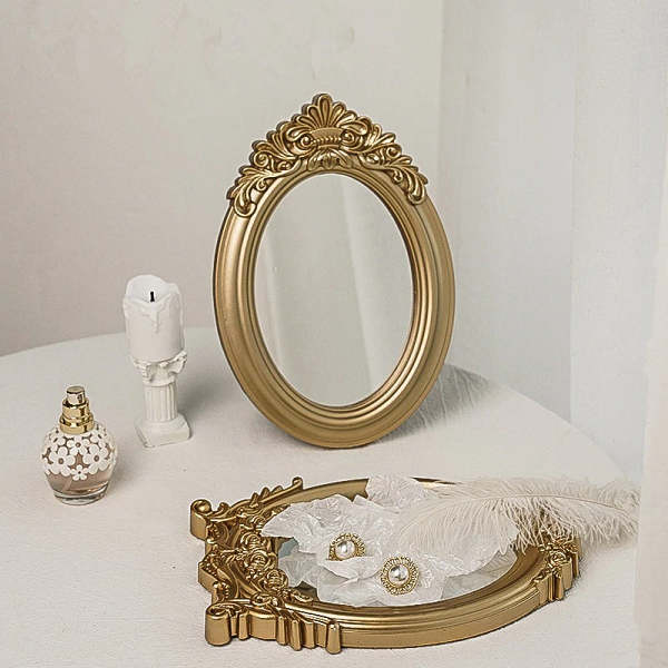 Vintage Golden ArtHoe Mirror