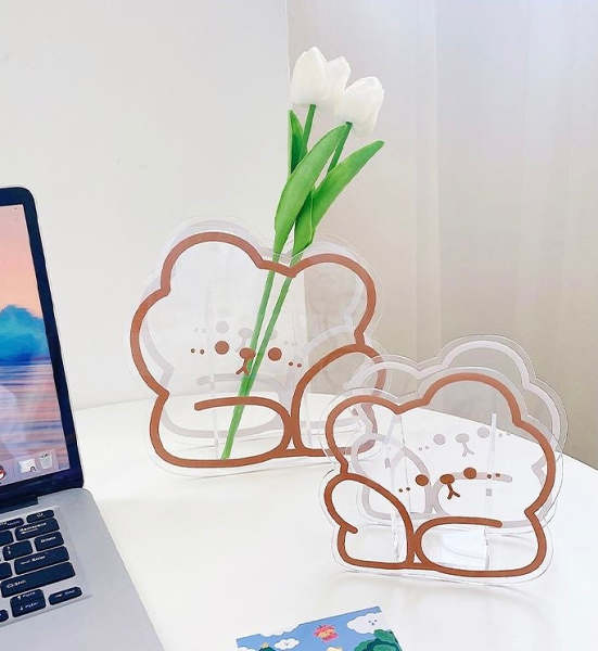 Cute Geometric Illustrated Cartoon Acrylic Stationery Holder
