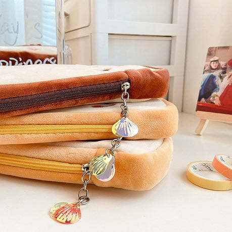 Cute Mr Toast & Mr Cactus Plush Pencil Case Holder