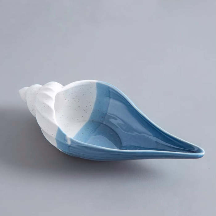 Nordic Style Ceramic Mermaid Shell Storage Decor Plate Set