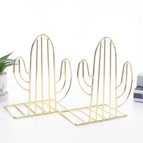 Cute Nordic Style Simple Wired Cactus Book Stand Shelf Organizer