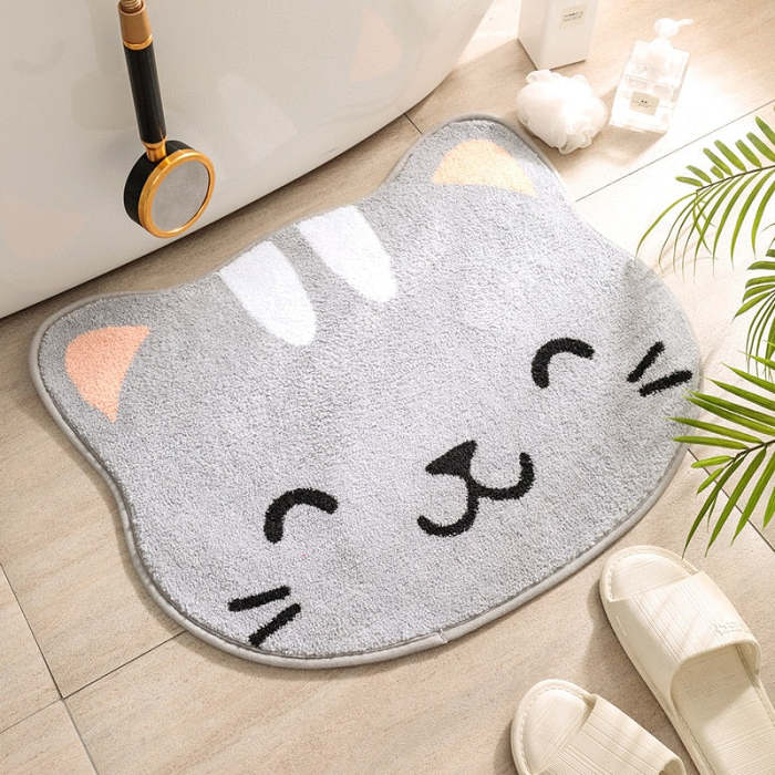Cute Japanese Style Shiba Puppy & Kitten Non-Slip Door Entrance & Bathroom Mat
