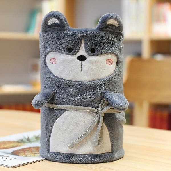Kawaii Cute Cartoon Animal Roll Flannel Blanket