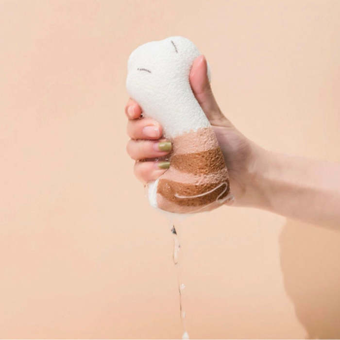 Cat Paw Exfoliating Shower Batch Scrub Sponge