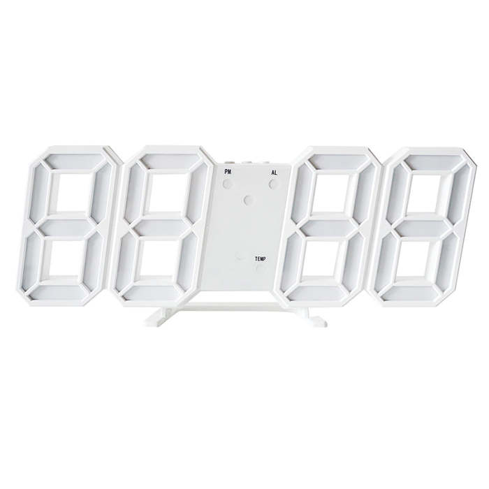 White Digital Alarm Clock