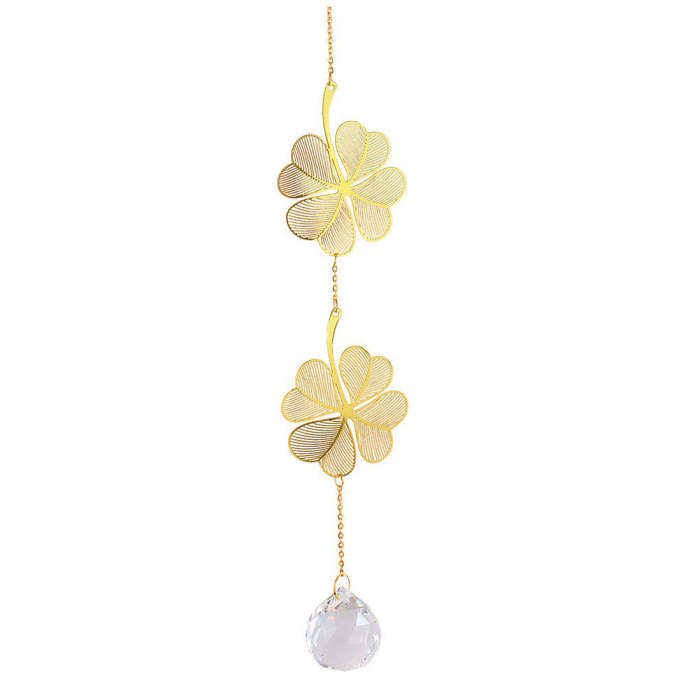 Golden Leaves Crystal Suncatcher