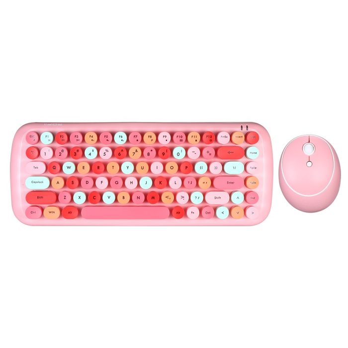 Kawaii Retro Keyboard + Mouse Set