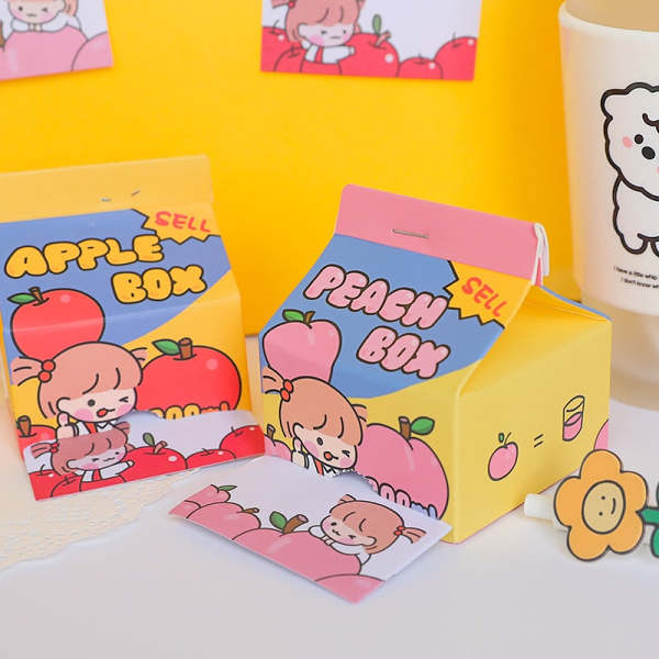 Kawaii Milk Carton Korean Style Memo Writing Pad