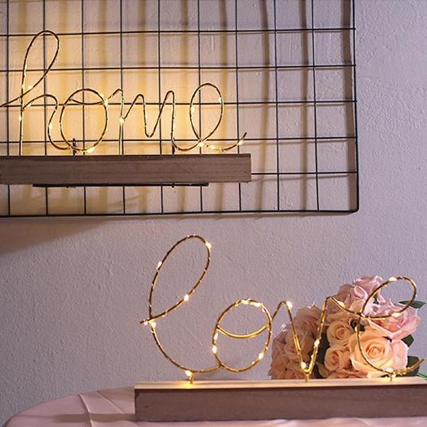 LOVE & HOME LED Display Letters Light Decoration Table Light