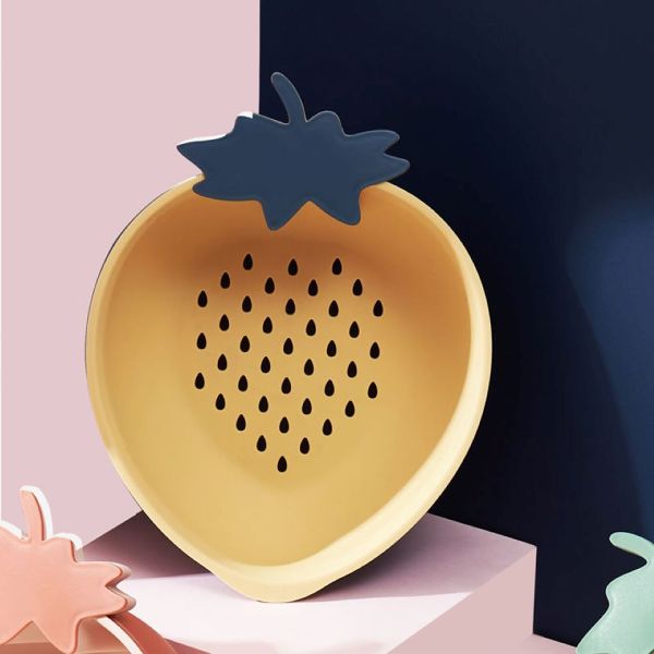 Cute Strawberry Shaped Kitchen Colander Drain Basket