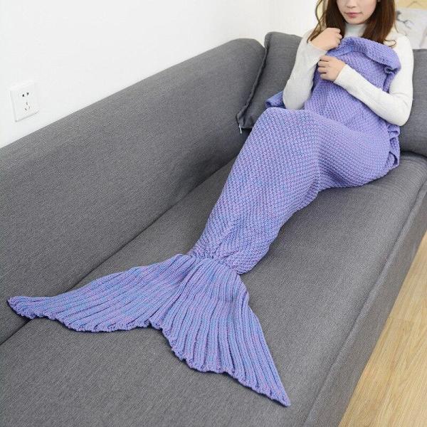 Mermaid Tail Knitted Crochet Sleeping Blanket