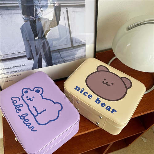 Cute Bear Cartoon Cosmetic Make Up Travel Toiletry Bag
