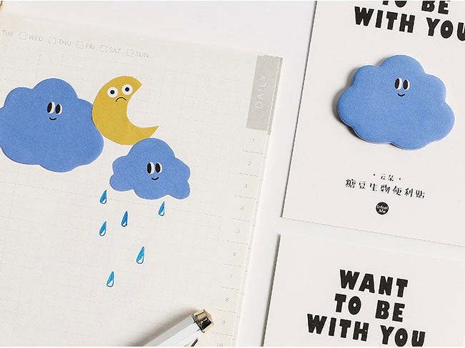 Cute Korean Style Bean Candy Cartoon Memo Pad