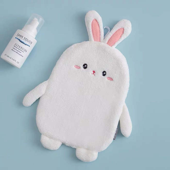 Cute Coral Fleece Bunny Rabbit Hand Wiping Towel
