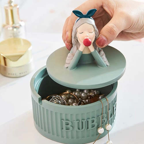 Cute Nordic Style Bubble Girl Home Living Decor Jewellery Box