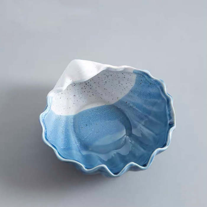Nordic Style Ceramic Mermaid Shell Storage Decor Plate Set