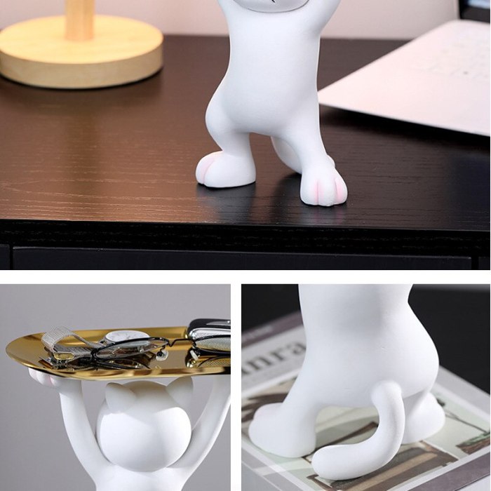 Cute Funny Dancing Cat Home Decor Tray Organizer