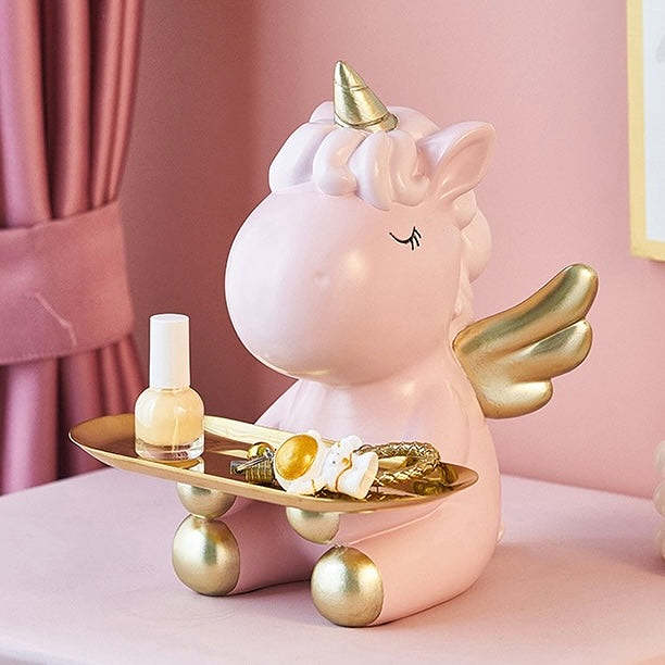 Cute Pastel Color Unicorn Home Living Decor Tray