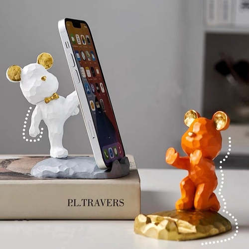 Cute Nordic Style Dimensional Bear Phone Stand Holder