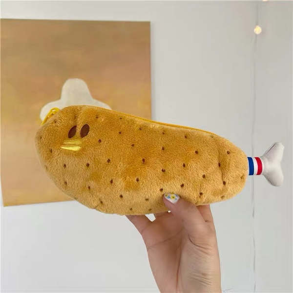 Cute Korean Style Chicken Leg & Banana Man Novelty Pencil Case