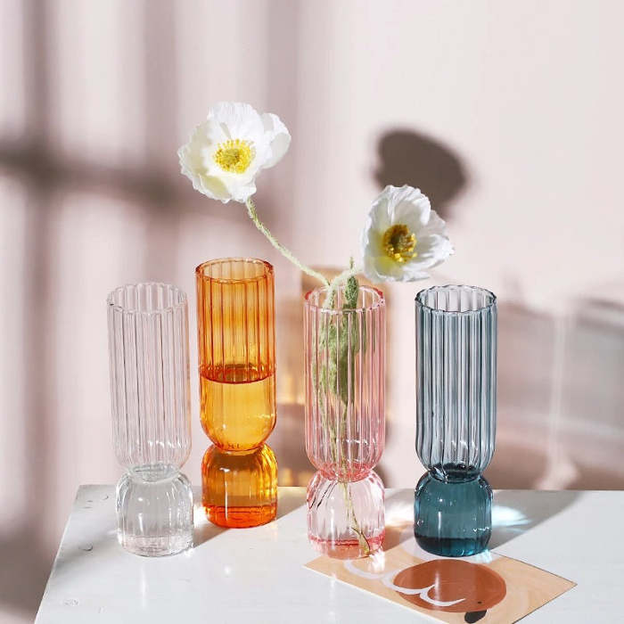 Vintage Striped Glass Vase