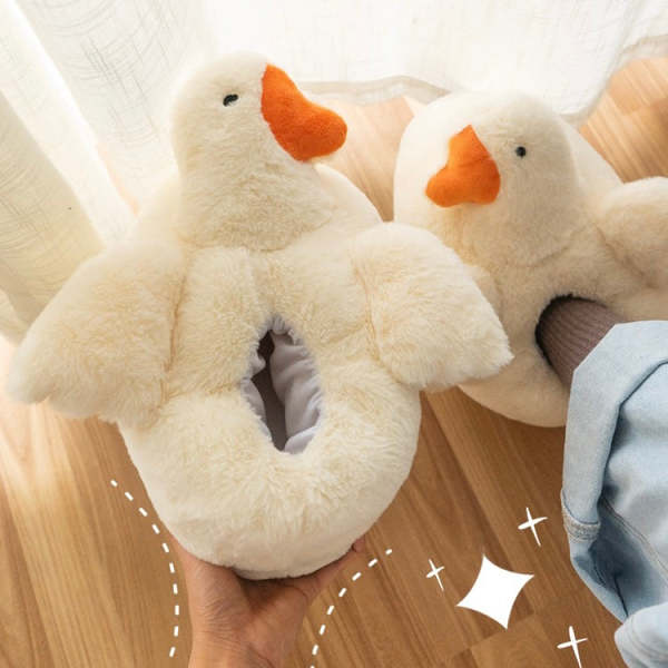 Kawaii 3D Super Fluffy Duck Cozy Home Slippers