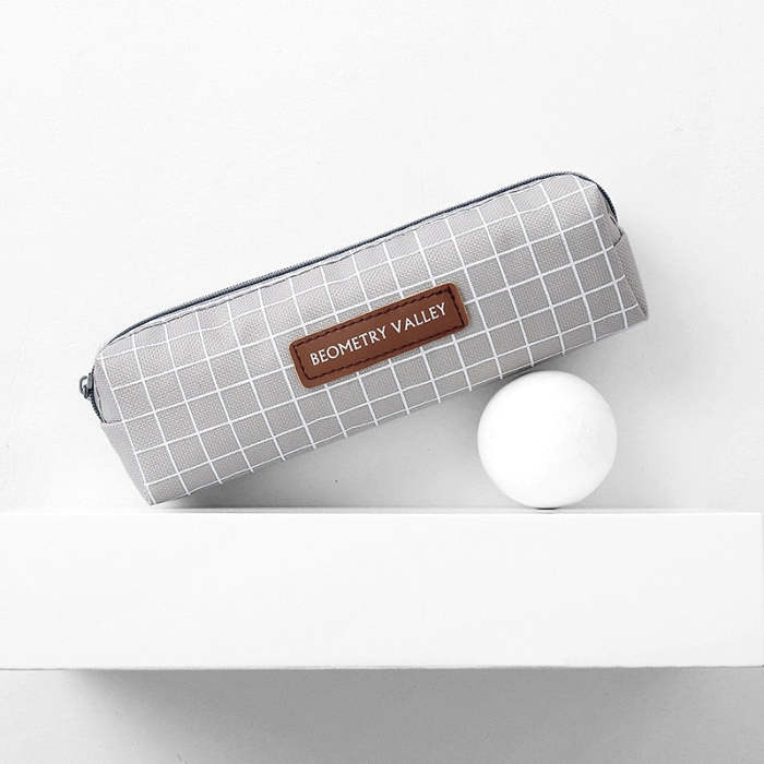 Korean Style Cute Patterned Canvas Pencil Case