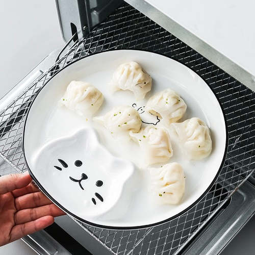 Cute Kawaii Japanese Style Cat Plate with Sauce Divider