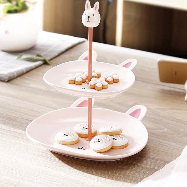 Cute Animal Style Afternoon Tea Multi-Layer Display Stand