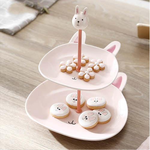 Cute Animal Style Afternoon Tea Multi-Layer Display Stand