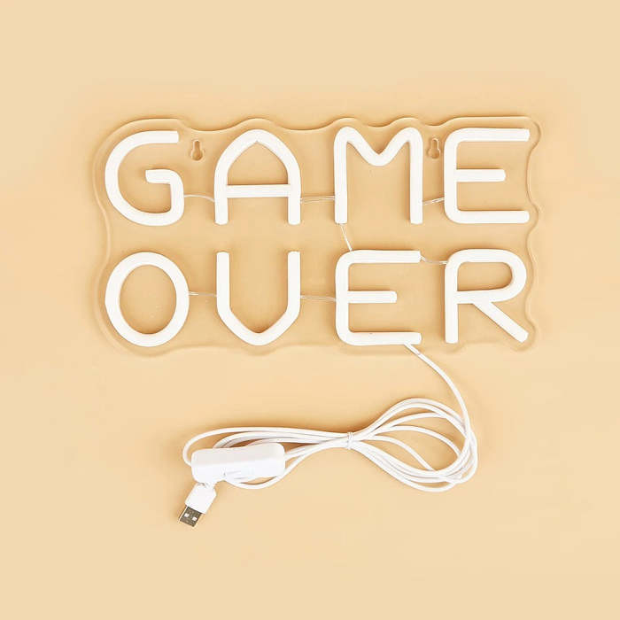 Game Over Multicolor LED Neon Sign