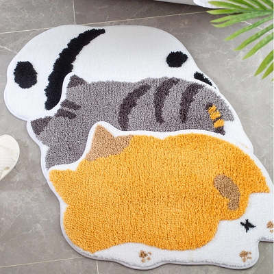 Cute Kawaii Animal Chubby Bottom Non-Slip Bathroom & Door Entrance Mat
