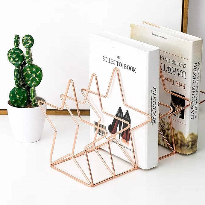 Nordic Style Cute Star Shape Wired Multi Book Stand Rank