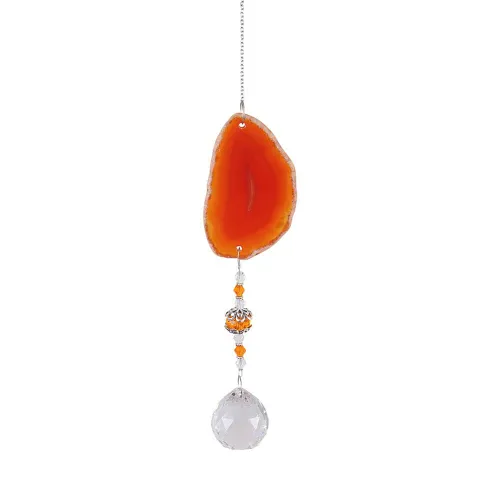 Raw Stone Cut Crystal Suncatcher