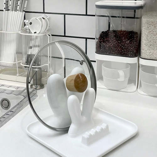 Cute Bunny Rabbit Kitchen Pot Cover & Cooking Utensils Holder Organizer