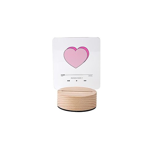 Cute Romantic Heart Love Song Player Style LED Night Light Decor
