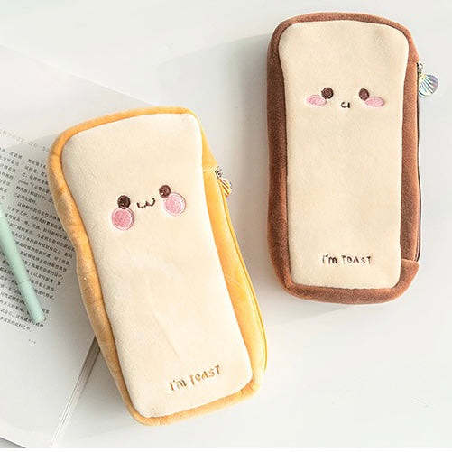 Cute Mr Toast & Mr Cactus Plush Pencil Case Holder