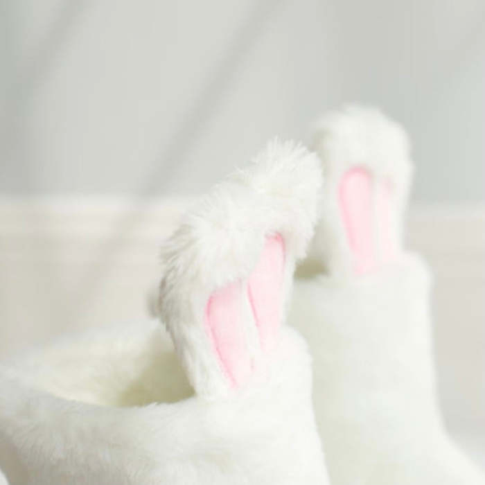 Cute Kawaii Rabbit Bunny Ear Home Slippers Boots Socks