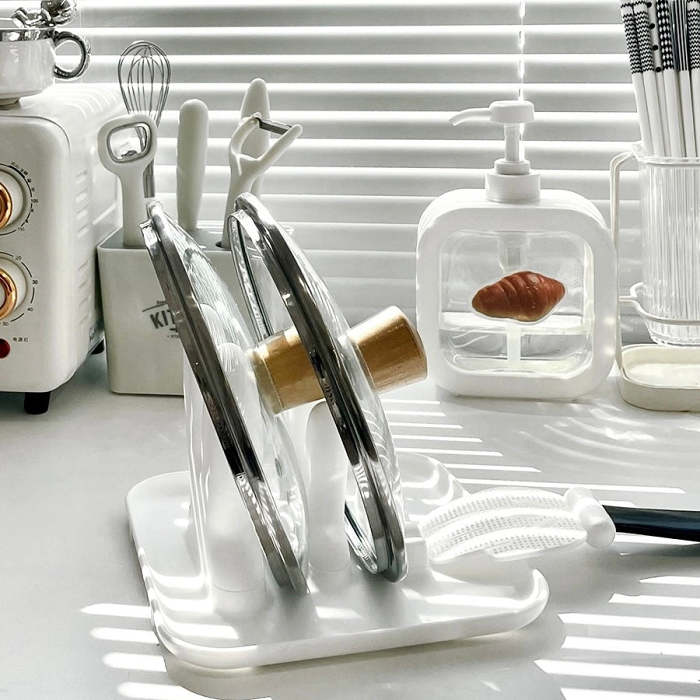 Cute Bunny Rabbit Kitchen Pot Cover & Cooking Utensils Holder Organizer