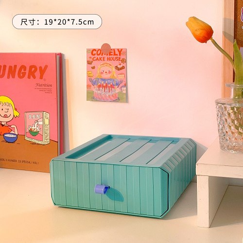 Cute Colourful Multi-Later Mini Desktop Drawer Storage Box Shelf