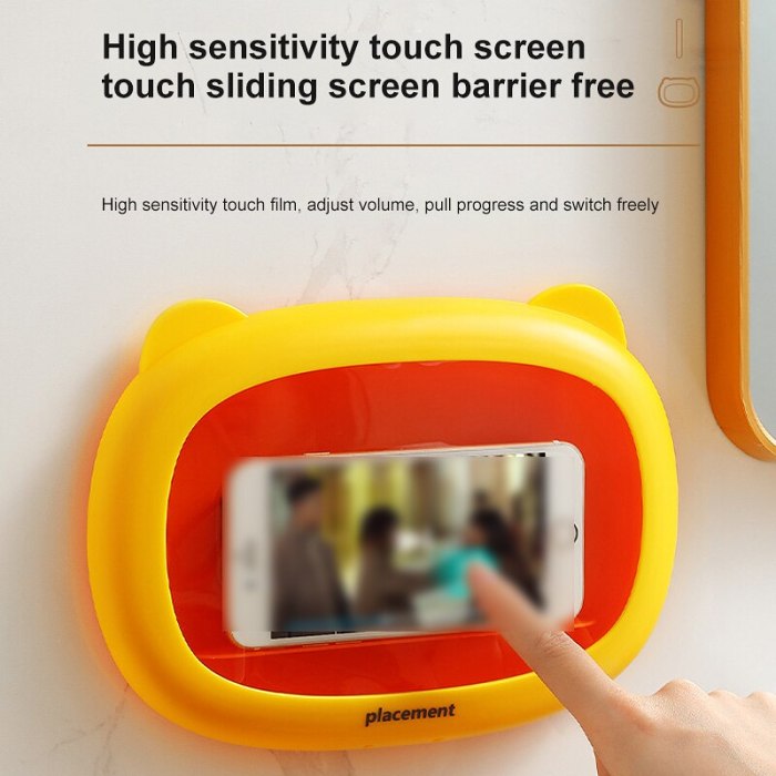 Cute Cat Shape Waterproof Mobile Box Wall Mounted Holder