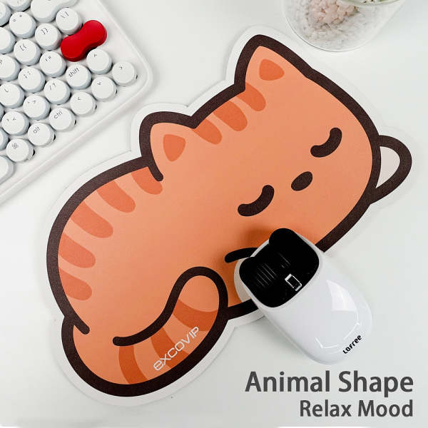 Cute Puppy & Kitten Shape Waterproof Mouse Pad